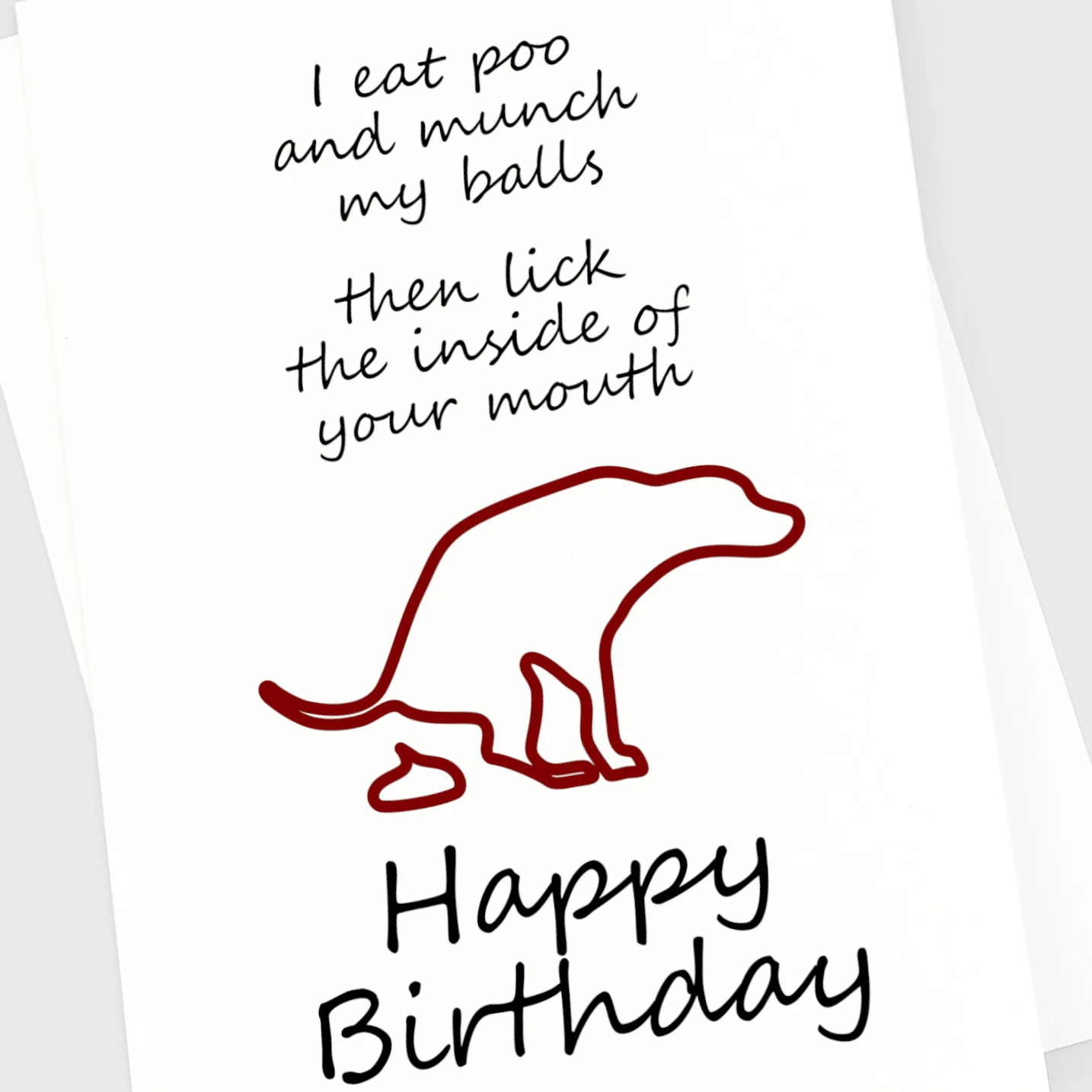 Birthday Card - I Eat Poo - Image 6