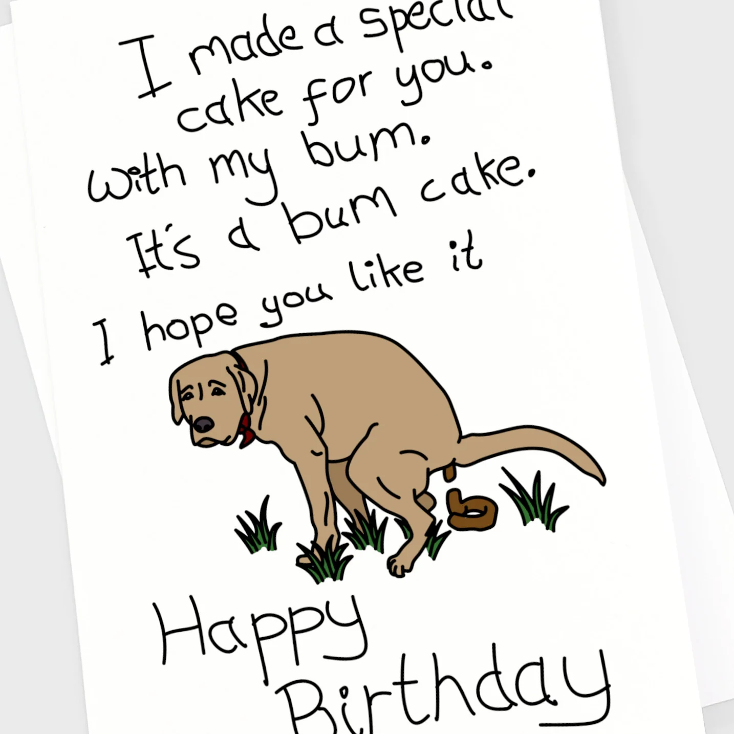 Birthday Card - Bum Cake - Image 6